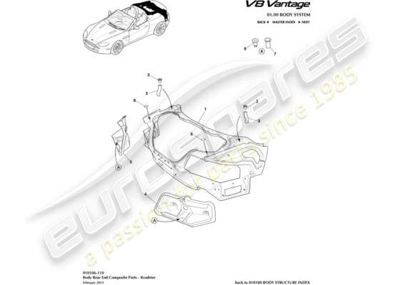 a part diagram from the Aston Martin Vantage GT8 parts catalogue