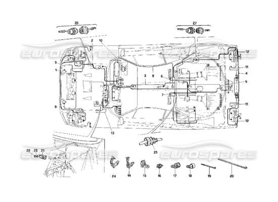 a part diagram from the Ferrari F40 parts catalogue