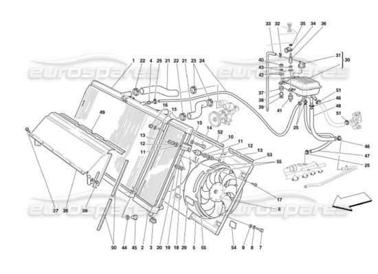 a part diagram from the Ferrari 575 parts catalogue