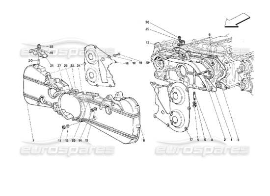 a part diagram from the ferrari 512 m parts catalogue