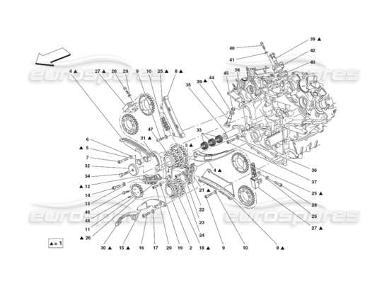 a part diagram from the ferrari 430 challenge (2006) parts catalogue