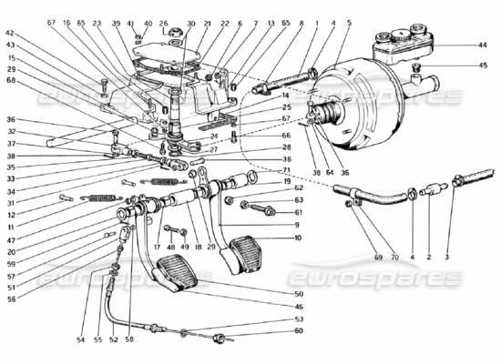 a part diagram from the ferrari 308 gtb (1976) parts catalogue