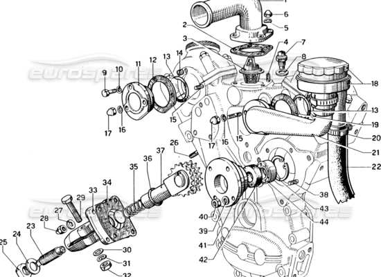 a part diagram from the ferrari 330 gtc coupe parts catalogue