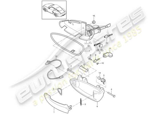 a part diagram from the porsche cayman 987 (2011) parts catalogue