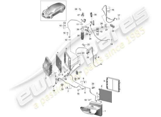 a part diagram from the porsche 991 (2012) parts catalogue