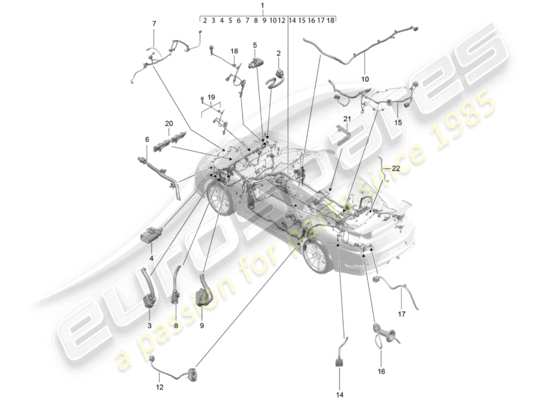 a part diagram from the porsche 991r/gt3/rs (2017) parts catalogue
