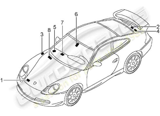 a part diagram from the porsche 996 gt3 (2005) parts catalogue