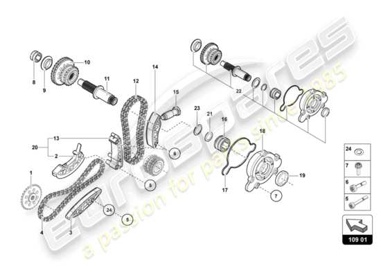 a part diagram from the lamborghini lp740-4 s roadster (2020) parts catalogue