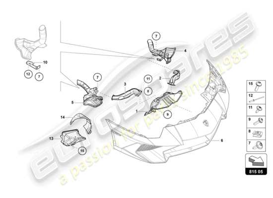 a part diagram from the lamborghini lp770-4 svj roadster (2021) parts catalogue
