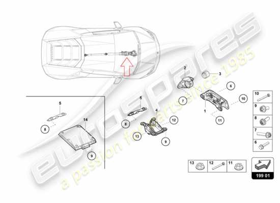 a part diagram from the lamborghini lp610-4 avio (2016) parts catalogue