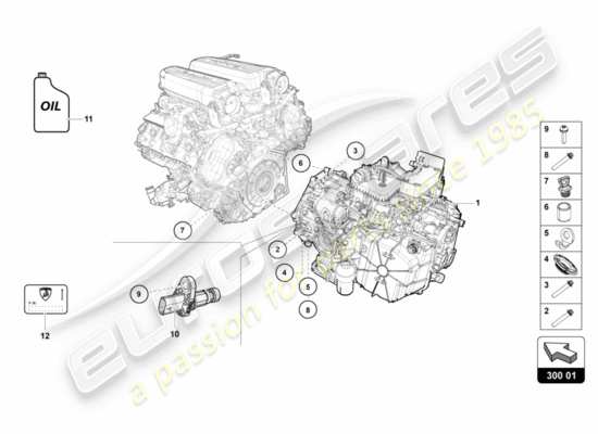a part diagram from the lamborghini lp600-4 zhong coupe (2015) parts catalogue