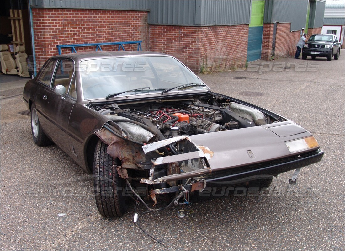 ferrari 365 gt4 2+2 (1973) with 74,889 miles, being prepared for dismantling #9