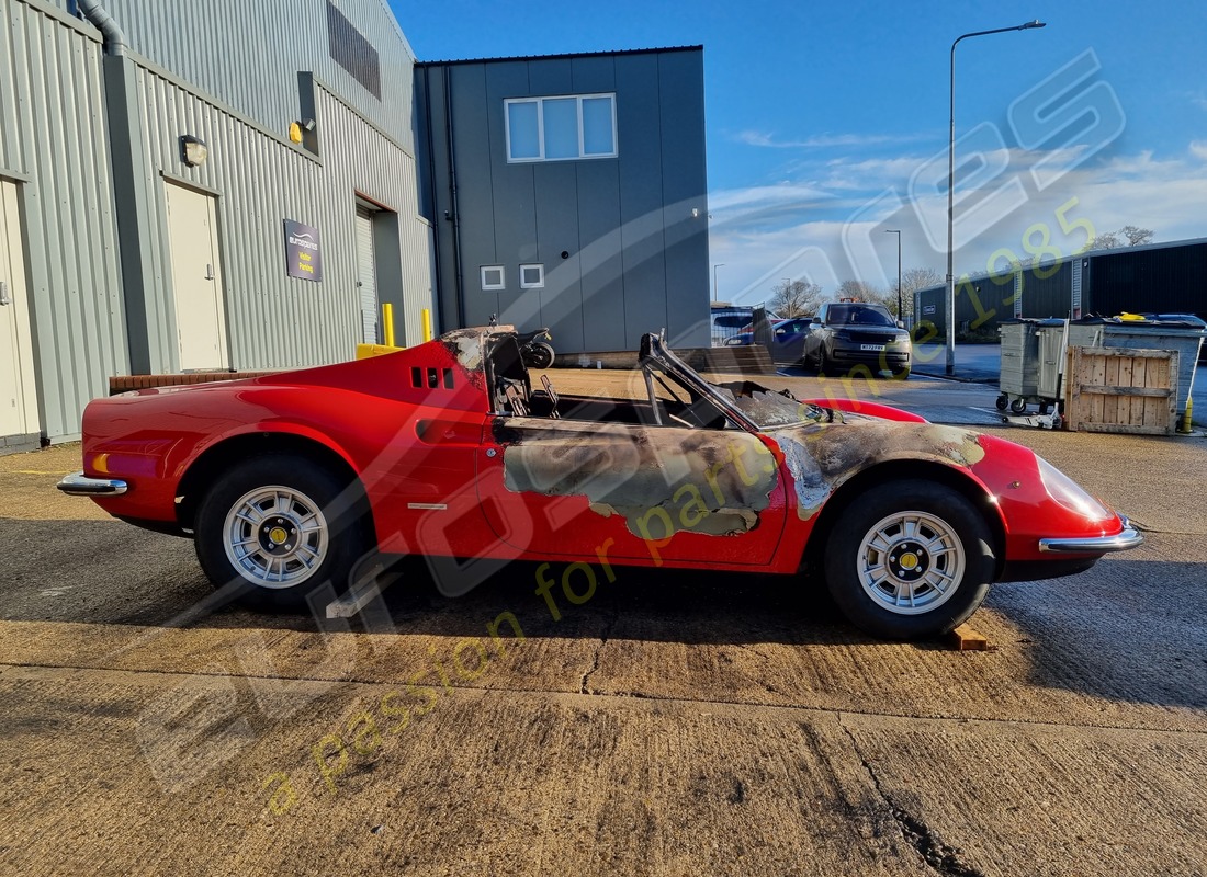 ferrari 246 dino (1975) with 58,145 miles, being prepared for dismantling #6