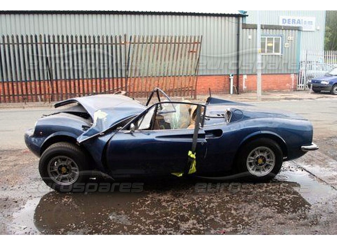 ferrari 246 dino (1975) with unknown, being prepared for dismantling #5