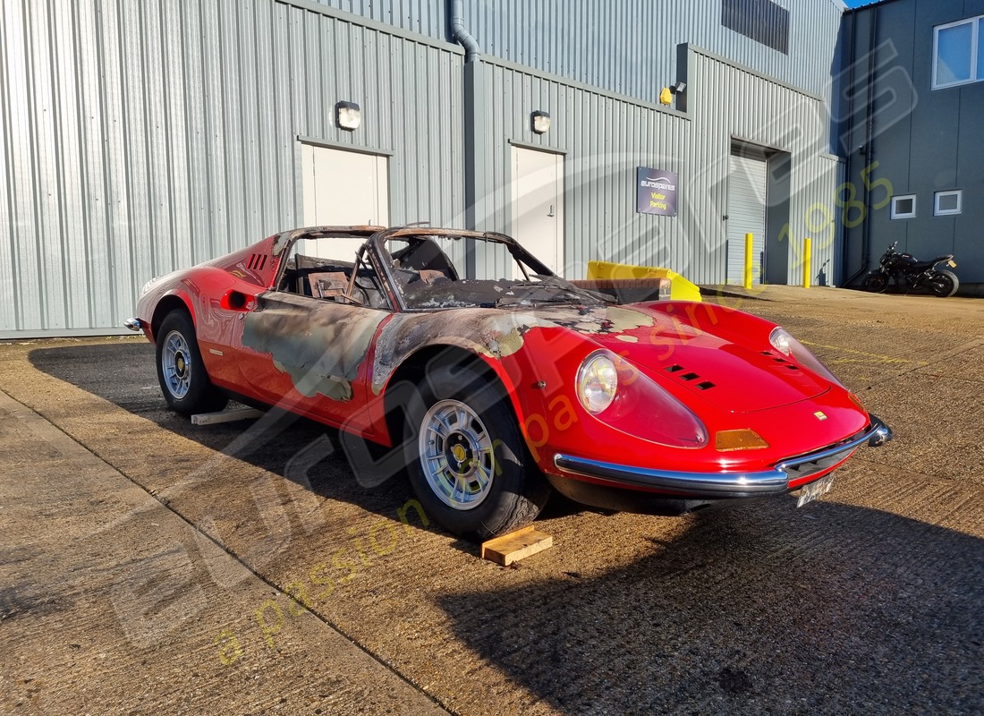 ferrari 246 dino (1975) with 58,145 miles, being prepared for dismantling #7