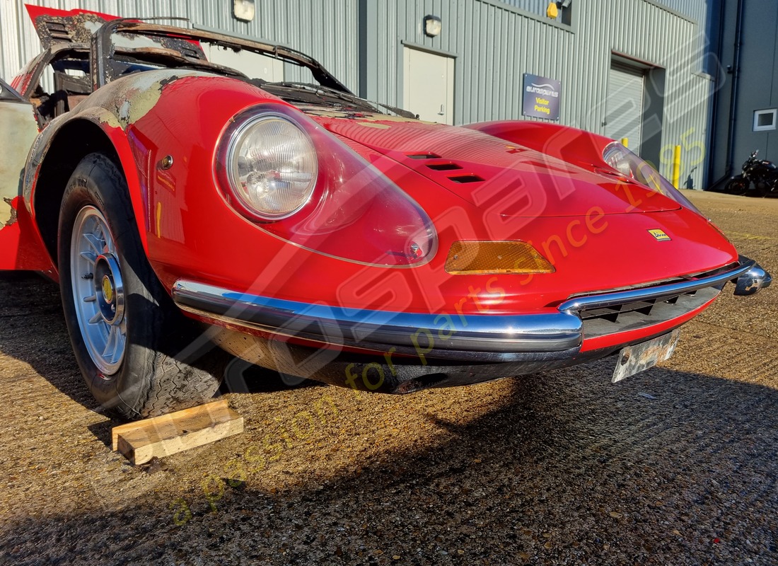 ferrari 246 dino (1975) with 58,145 miles, being prepared for dismantling #17