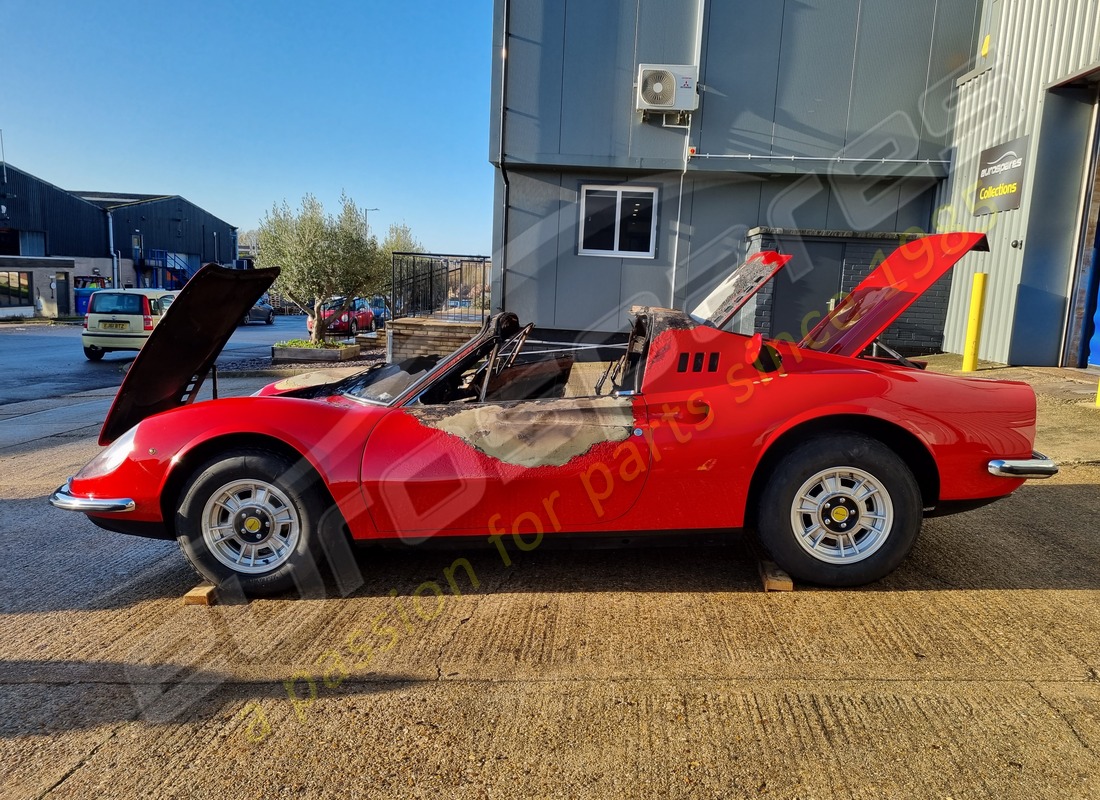 ferrari 246 dino (1975) with 58,145 miles, being prepared for dismantling #11