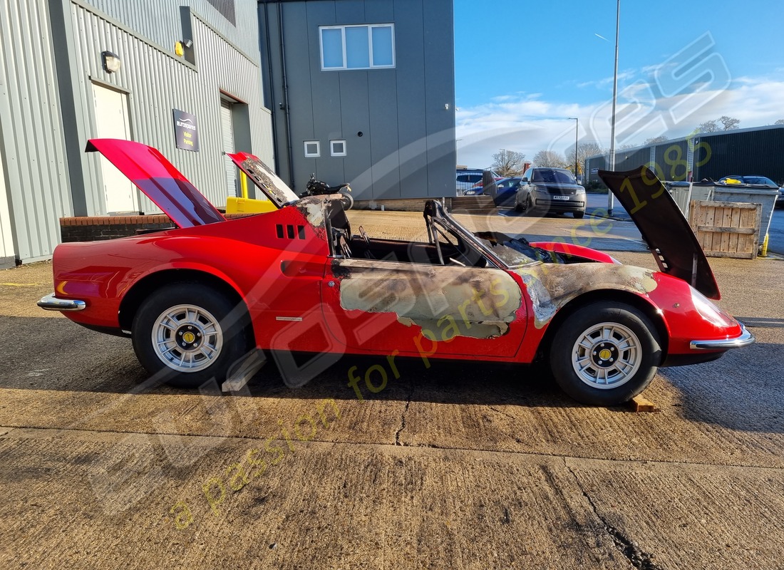 ferrari 246 dino (1975) with 58,145 miles, being prepared for dismantling #12