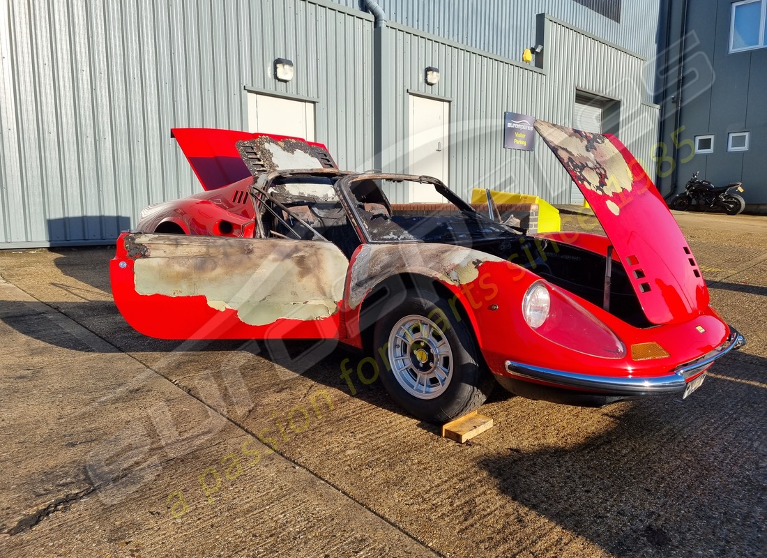 ferrari 246 dino (1975) with 58,145 miles, being prepared for dismantling #9