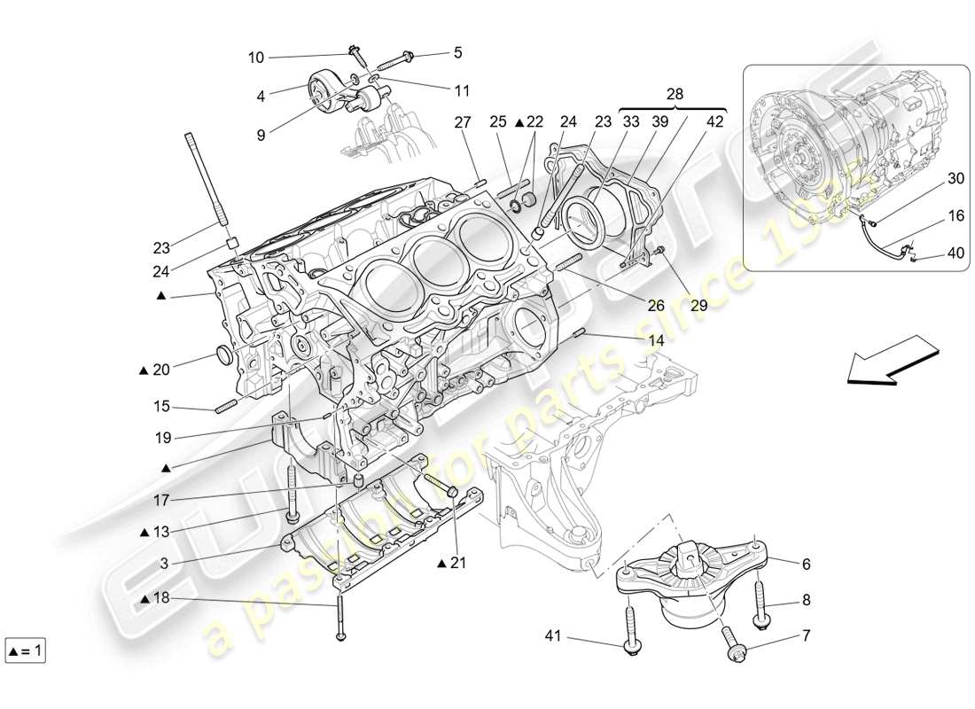a part diagram from the lamborghini diablo roadster (1998) parts catalogue