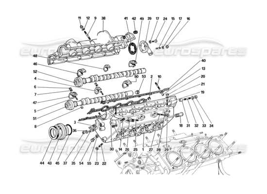 a part diagram from the ferrari 328 (1988) parts catalogue