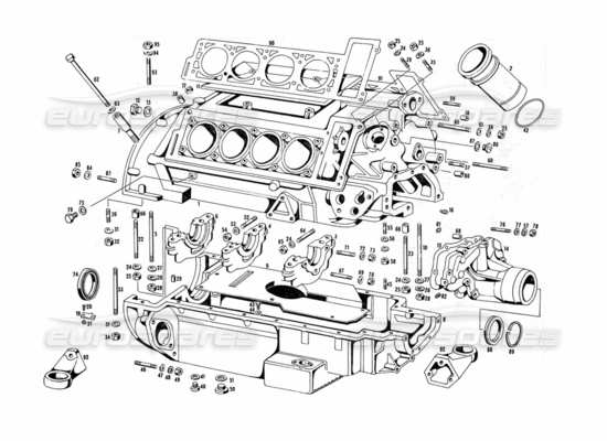 a part diagram from the maserati indy 4.2 parts catalogue