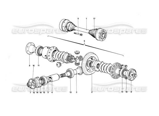 a part diagram from the ferrari 412 (mechanical) parts catalogue