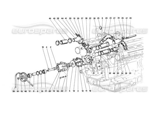 a part diagram from the ferrari 208 turbo (1982) parts catalogue