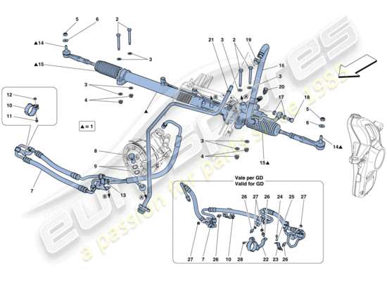 a part diagram from the ferrari f12 berlinetta (europe) parts catalogue