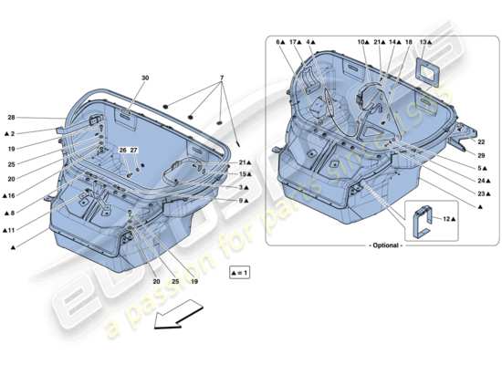 a part diagram from the ferrari 458 speciale aperta (europe) parts catalogue