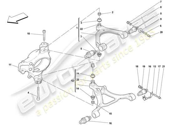 a part diagram from the ferrari f430 scuderia spider 16m (rhd) parts catalogue