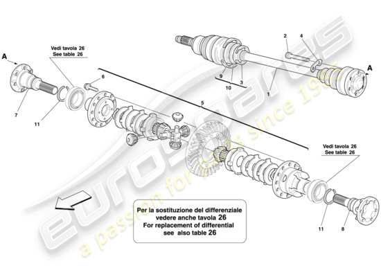 a part diagram from the ferrari 599 gto (europe) parts catalogue