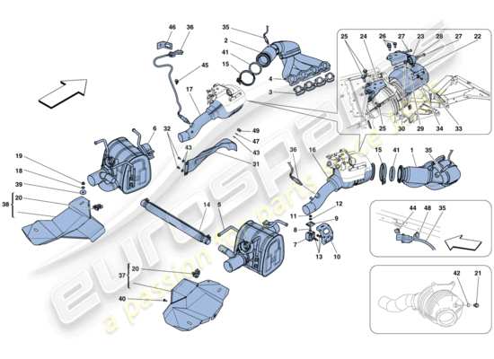 a part diagram from the ferrari 458 speciale aperta (usa) parts catalogue