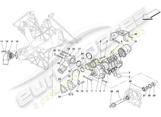 a part diagram from the ferrari 599 sa aperta (usa) parts catalogue