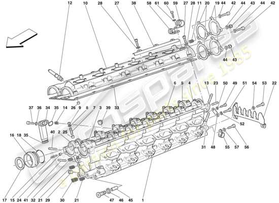 a part diagram from the ferrari 612 scaglietti (rhd) parts catalogue
