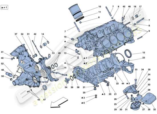 a part diagram from the ferrari 458 speciale (europe) parts catalogue