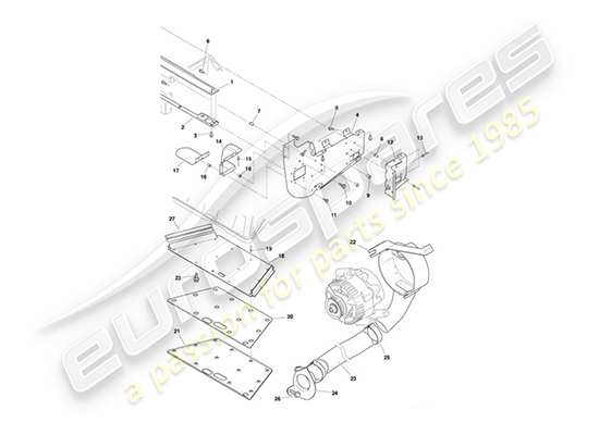 a part diagram from the aston martin vanquish (2006) parts catalogue