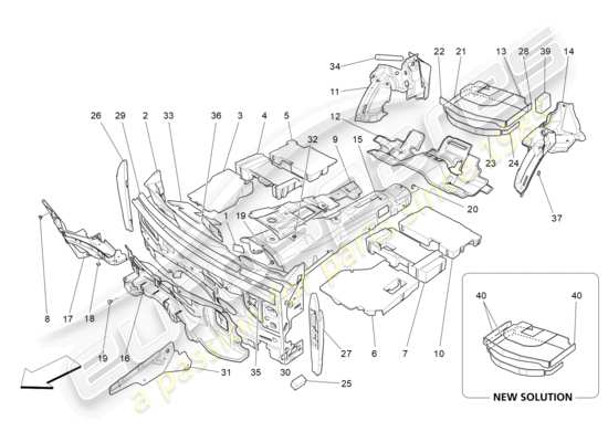 a part diagram from the maserati levante gts (2020) parts catalogue