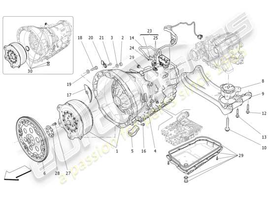 a part diagram from the maserati levante trofeo (2020) parts catalogue