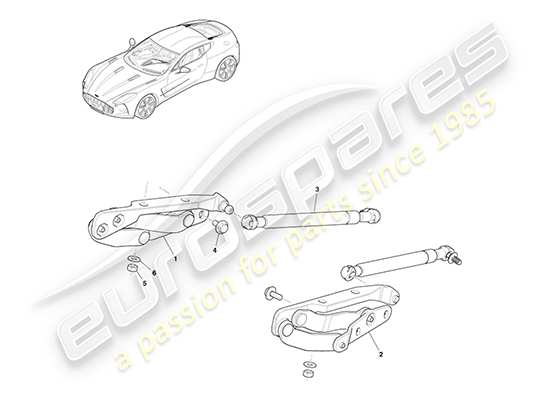a part diagram from the aston martin one-77 (2011) parts catalogue