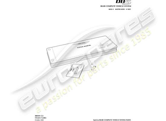 a part diagram from the aston martin dbs (2007) parts catalogue