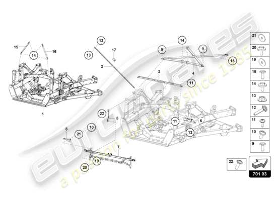 a part diagram from the lamborghini lp770-4 svj roadster (2022) parts catalogue