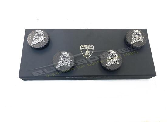 new lamborghini carbon fiber + diamonds rim badge kit part number 400998250a