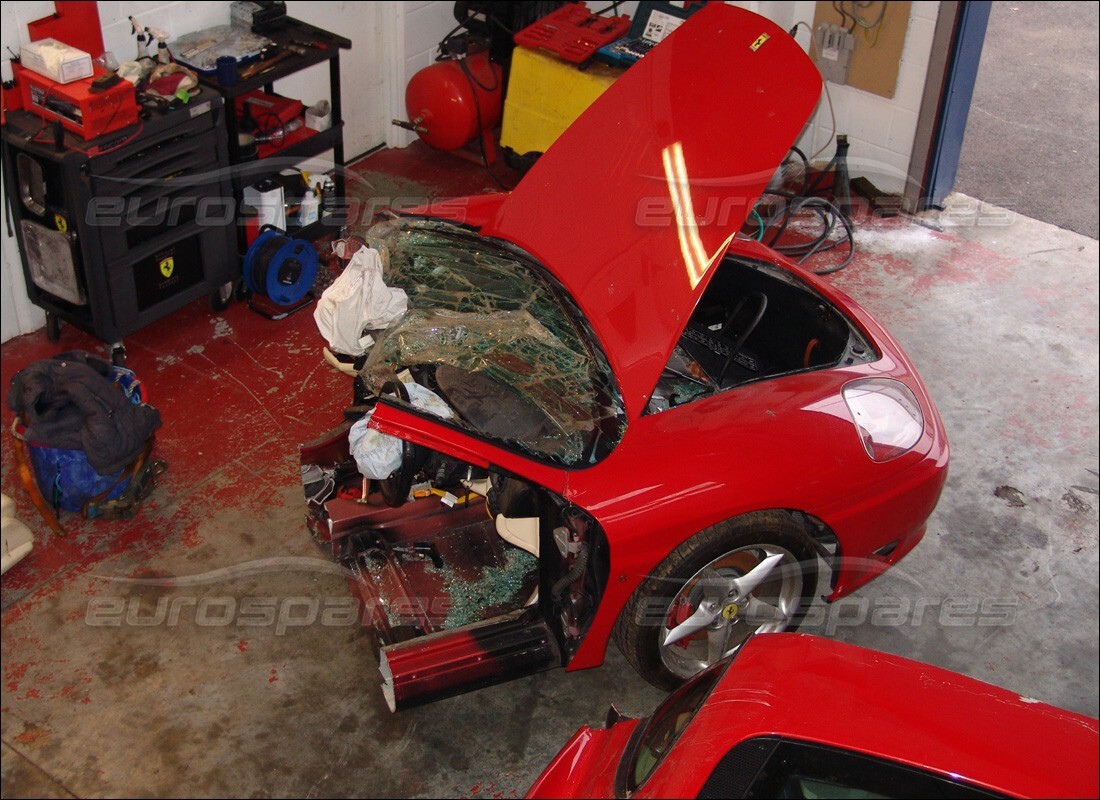 ferrari 360 modena with 18,000 miles, being prepared for dismantling #8