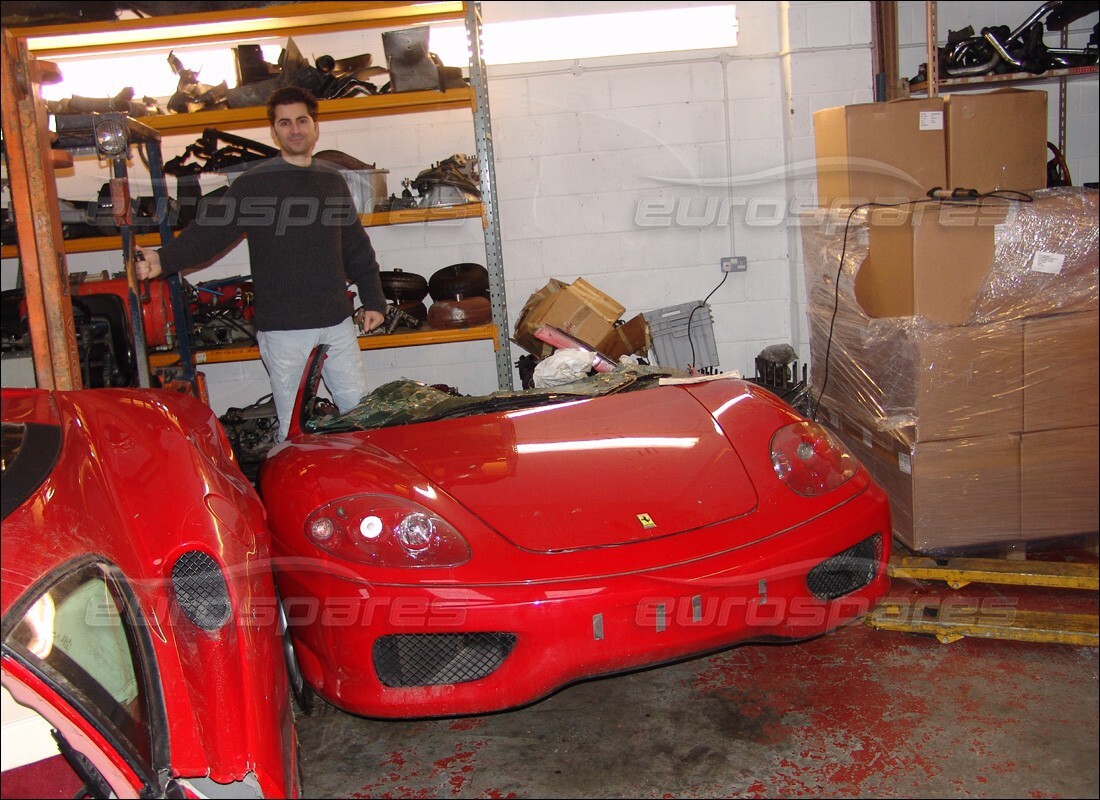 ferrari 360 modena with 18,000 miles, being prepared for dismantling #10
